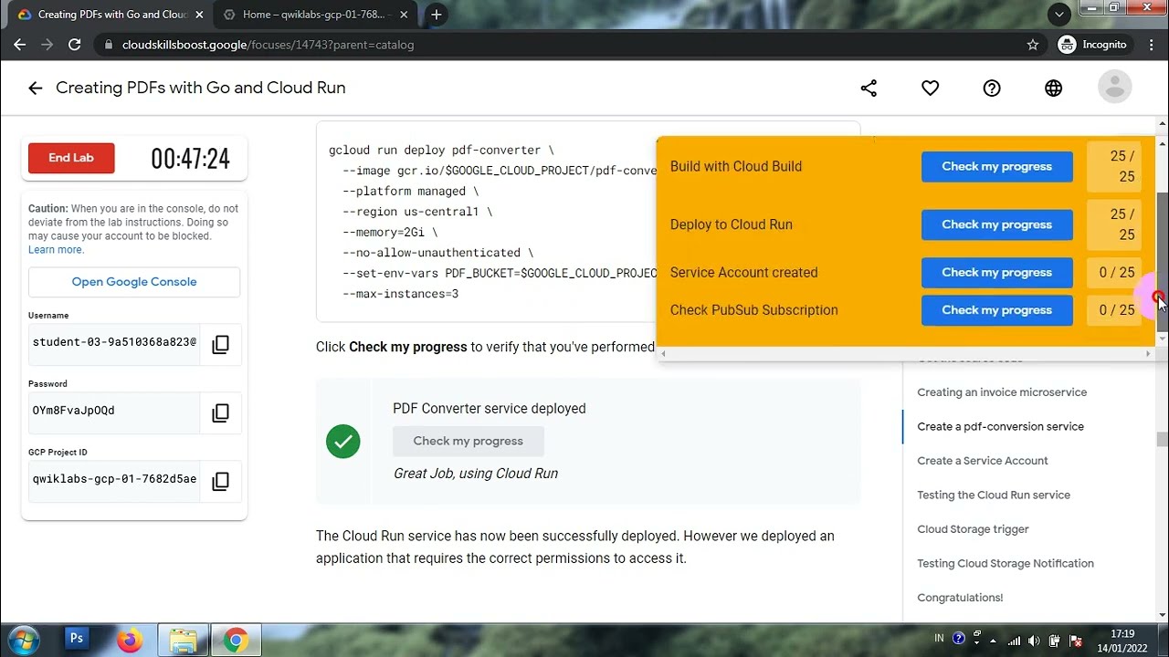 Creating PDFs with Go and Cloud Run (GSP762)