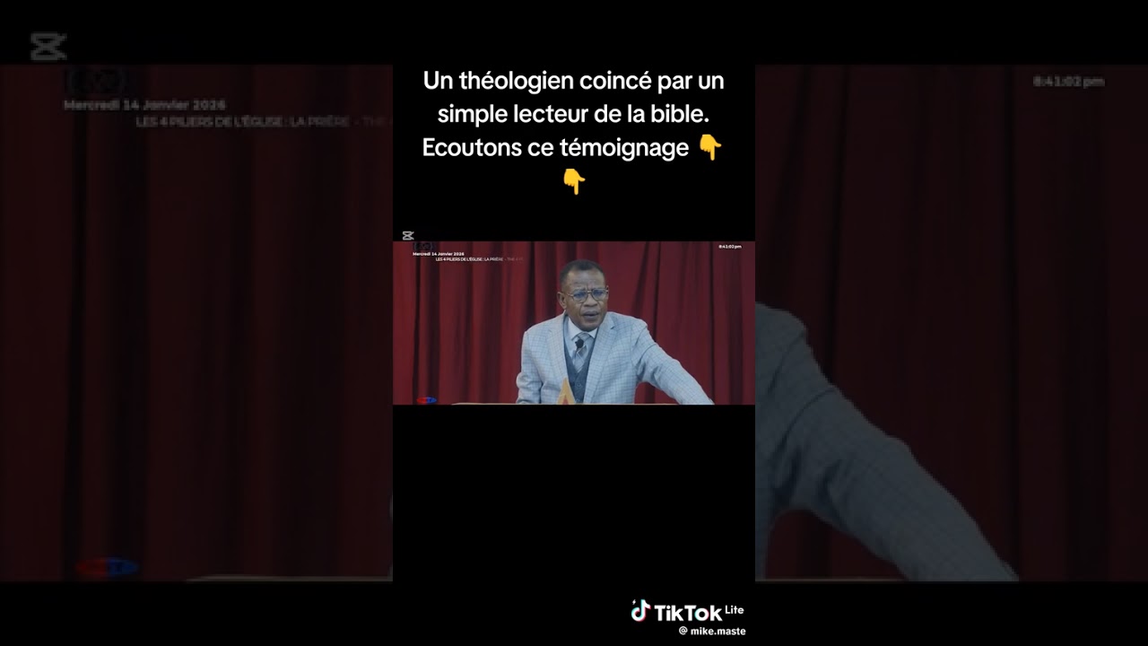 Un auxiliaire de William Branham Past Robert Ndaye a mis un théologien dos au mur.