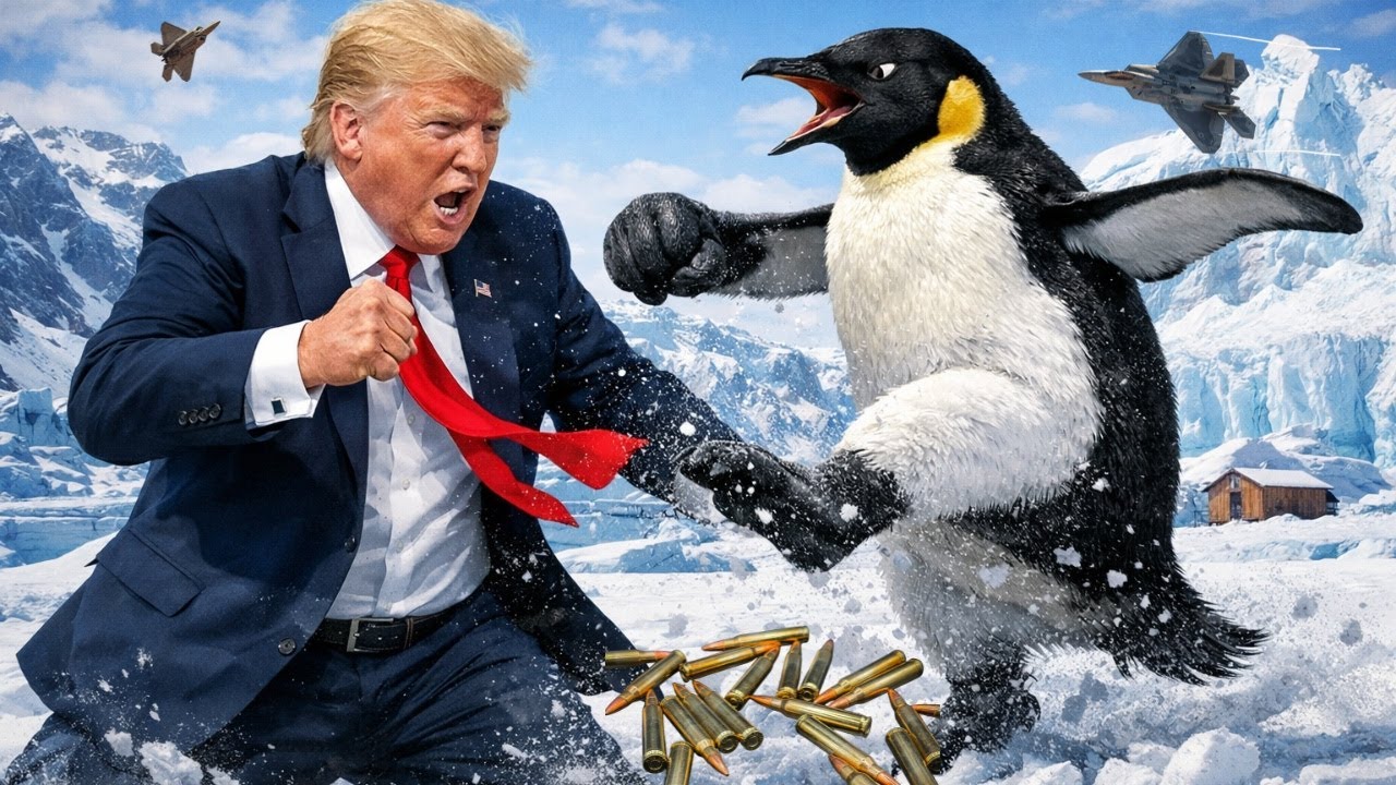 Trump Invades Greenland| Live War Footage with Penguins| Fighter Jets Dogfight |
