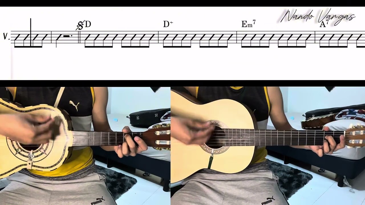 No Me Queda M&aacute;s / Selena Guitarra Vihuela Tutorial Easy