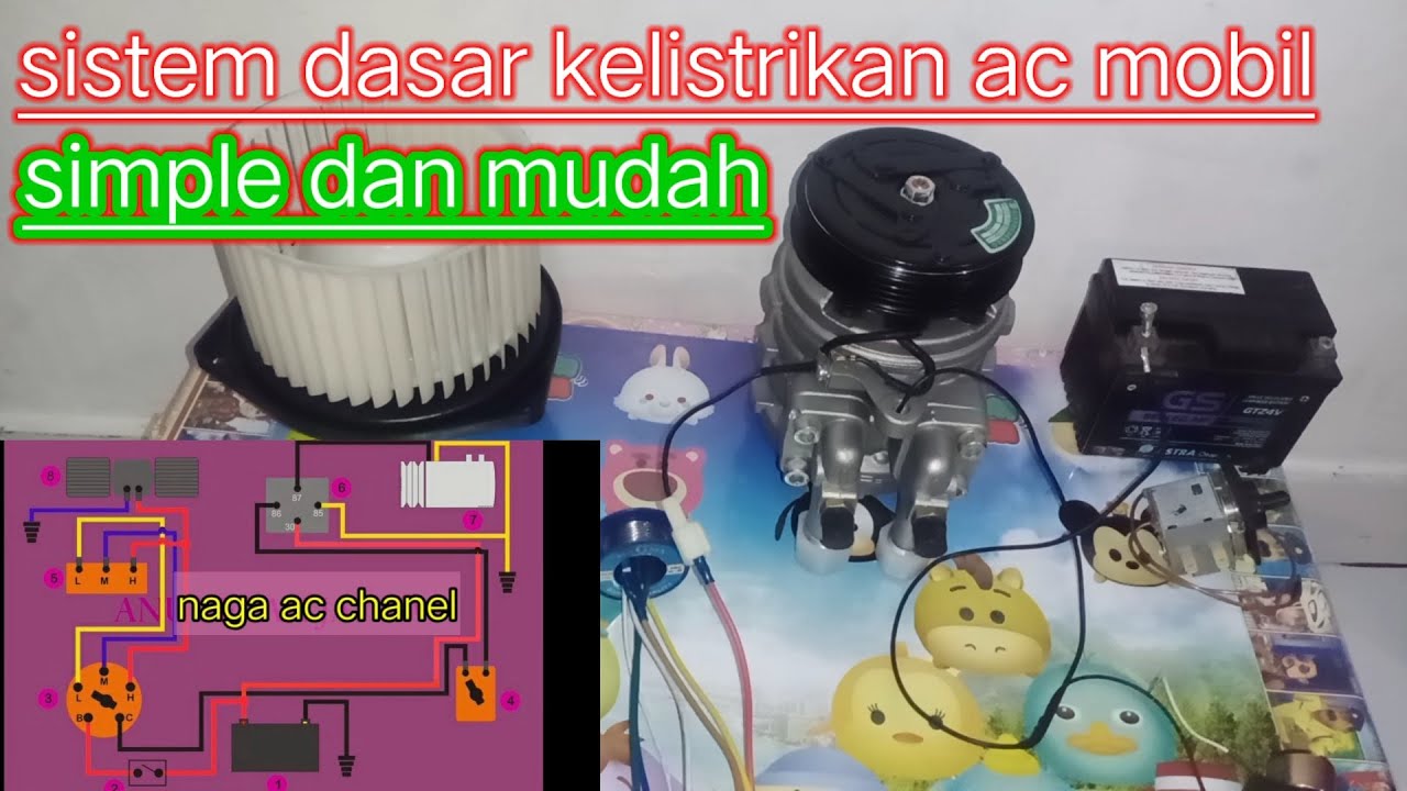 SISTEM KELISTRIKAN AC MOBIL,YANG PALING SEDERHANA,UNTUK PEMASANGAN AC MOBIL BARU ,UNTUK PEMULA