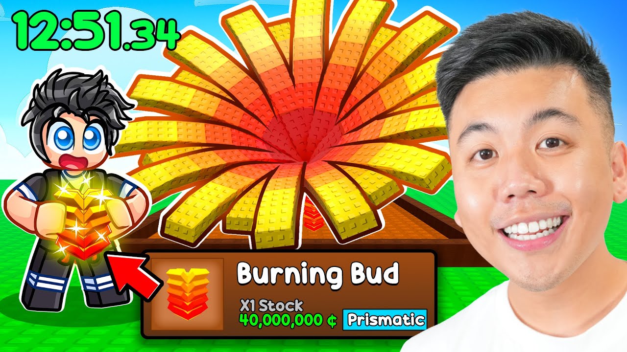 How Fast Could I Get The Burning Bud in Roblox Grow A Garden!