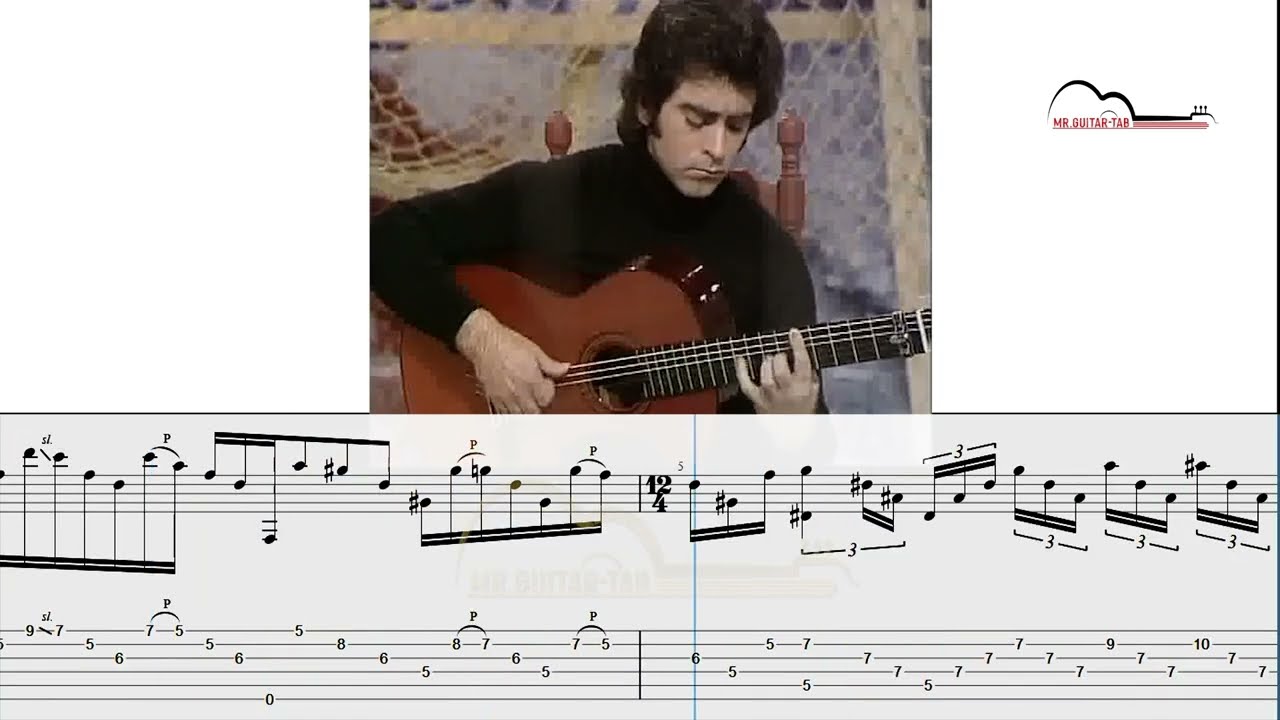 Manolo Sanlucar[tab]_Granaina _Brindis para Alberto Velez guitar tutorial