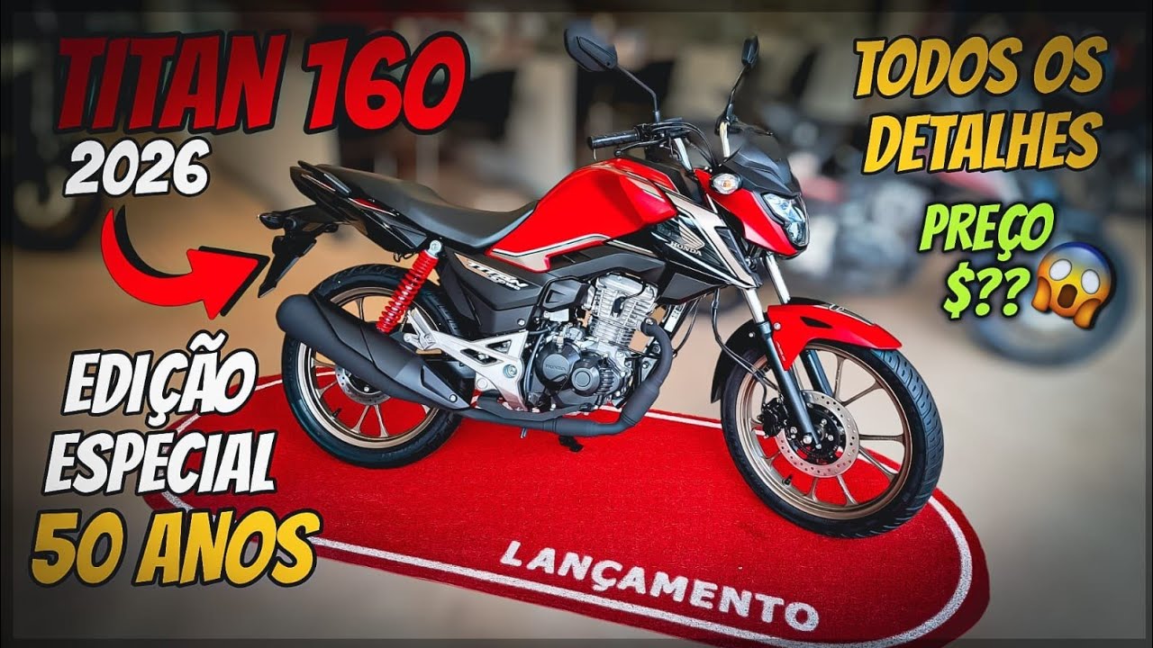 TITAN 160 EDIÇÃO ESPECIAL 50 ANOS VERMELHO FOSCO. 