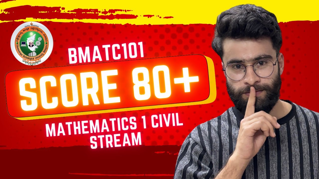 Mathematics 1 For Civil Stream Vtu | BMATC101 | Passing Package