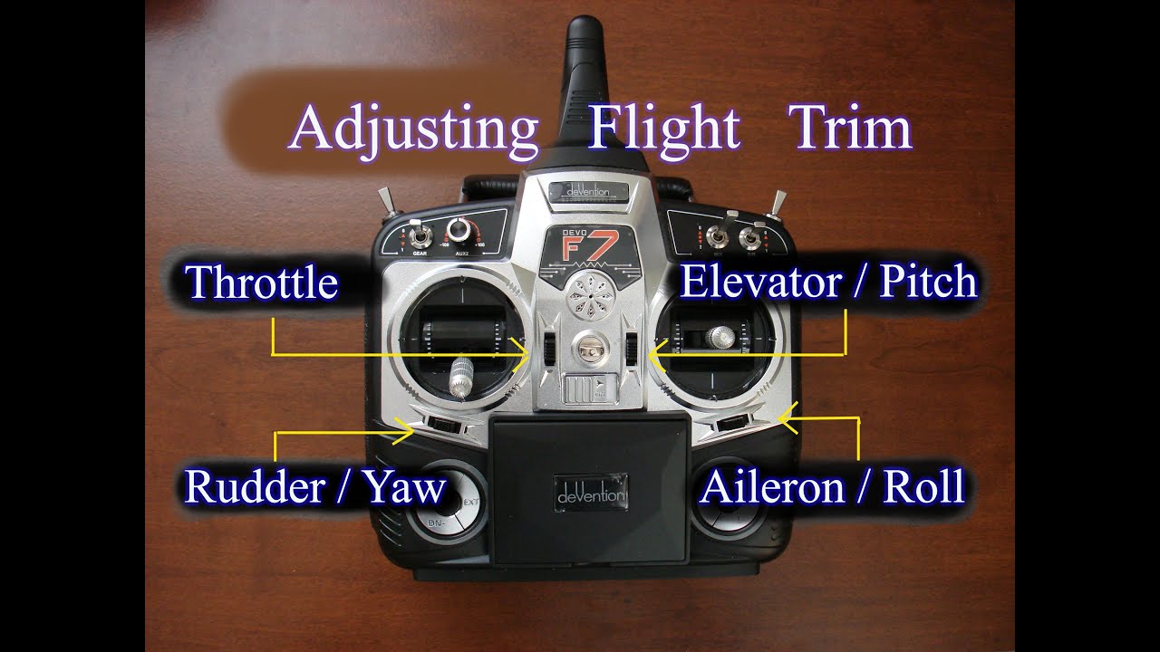 Adjusting Transmitter Flight Trim for Multirotors, Quadcopters, Drones Reducing Quad Drifting