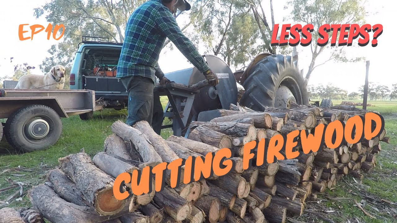Improved Faster Way To Cut Firewood on Ferguson Tractor Saw Bench at Rusted Iron Ranch