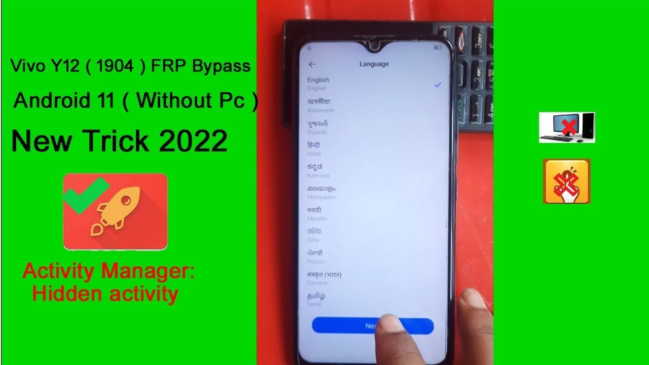 Vivo Y12 ( 1904 ) FRP Bypass Android 11 ( Without Pc ) | New Trick 2022