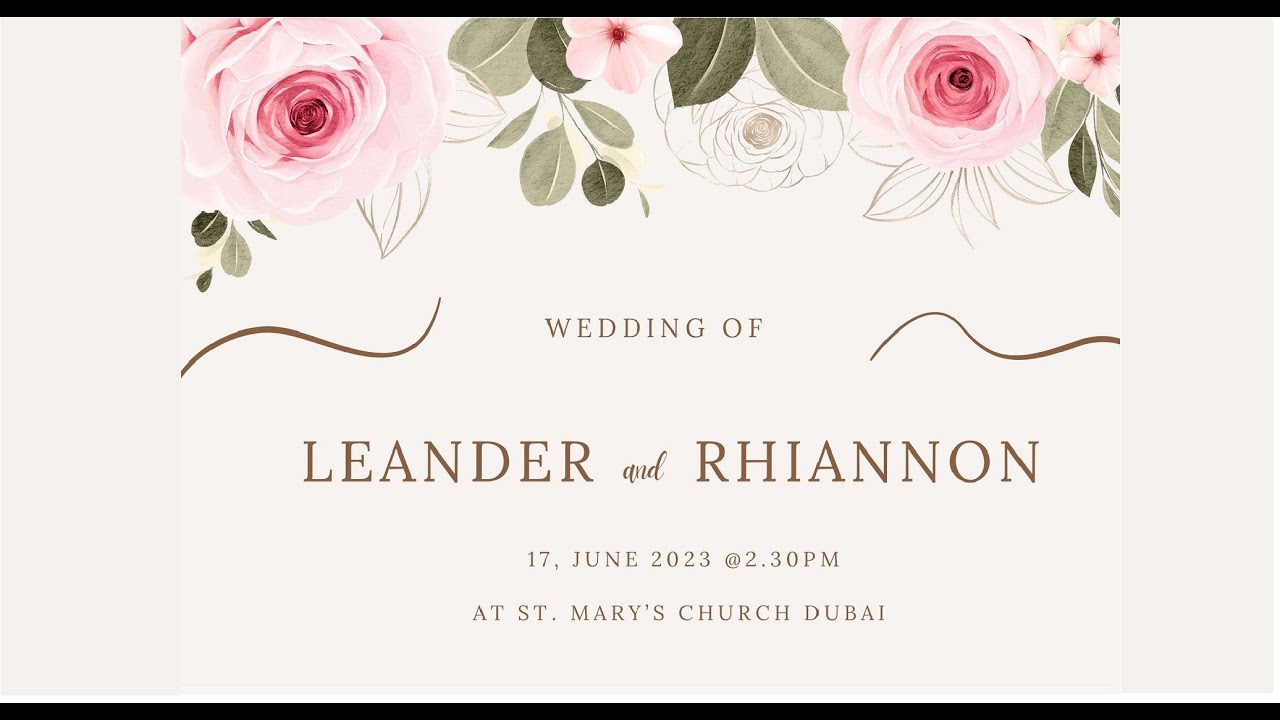 Leander and Rhiannon | Wedding Live | St. Mary’s Church Dubai