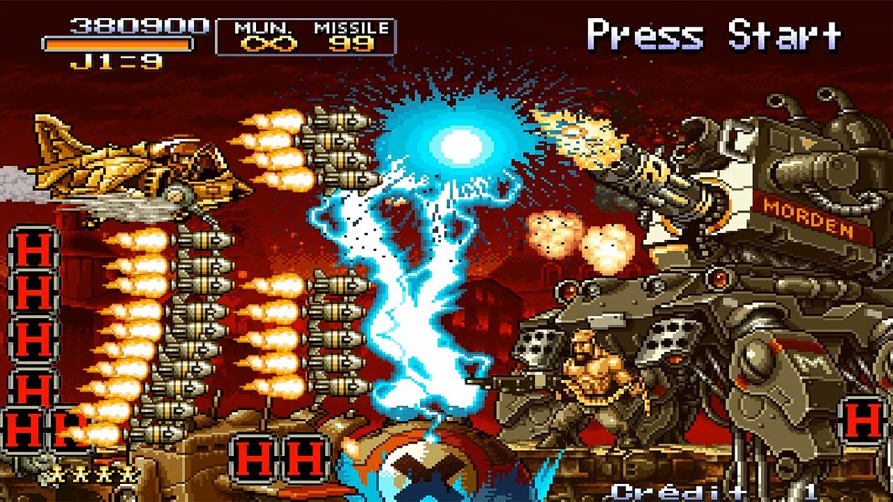 Metal Slug X - Allen O'Neil Amazing Rapidfire Super Version Gameplay