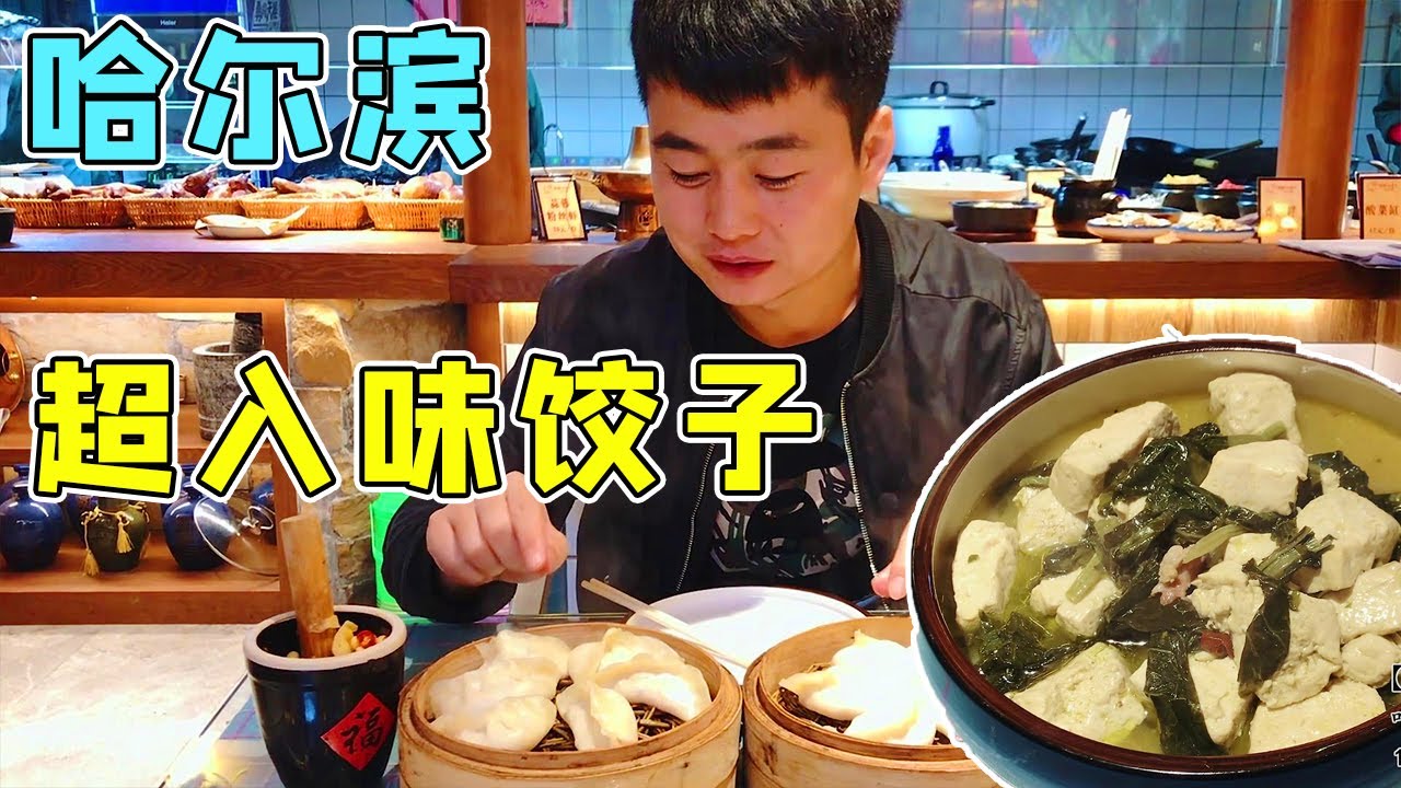 哈尔滨新开业饺子店，连炖豆腐都鲜嫩入味，饺子香溢满口一口气吃五大笼！【美食小胖带你浪】