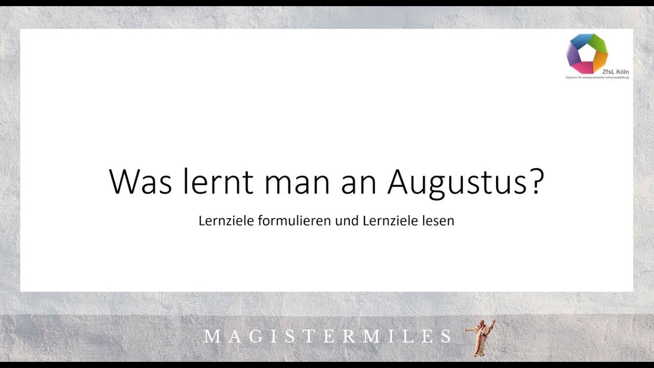 FSG 2025 Lernziele formulieren, Lernziele lesen