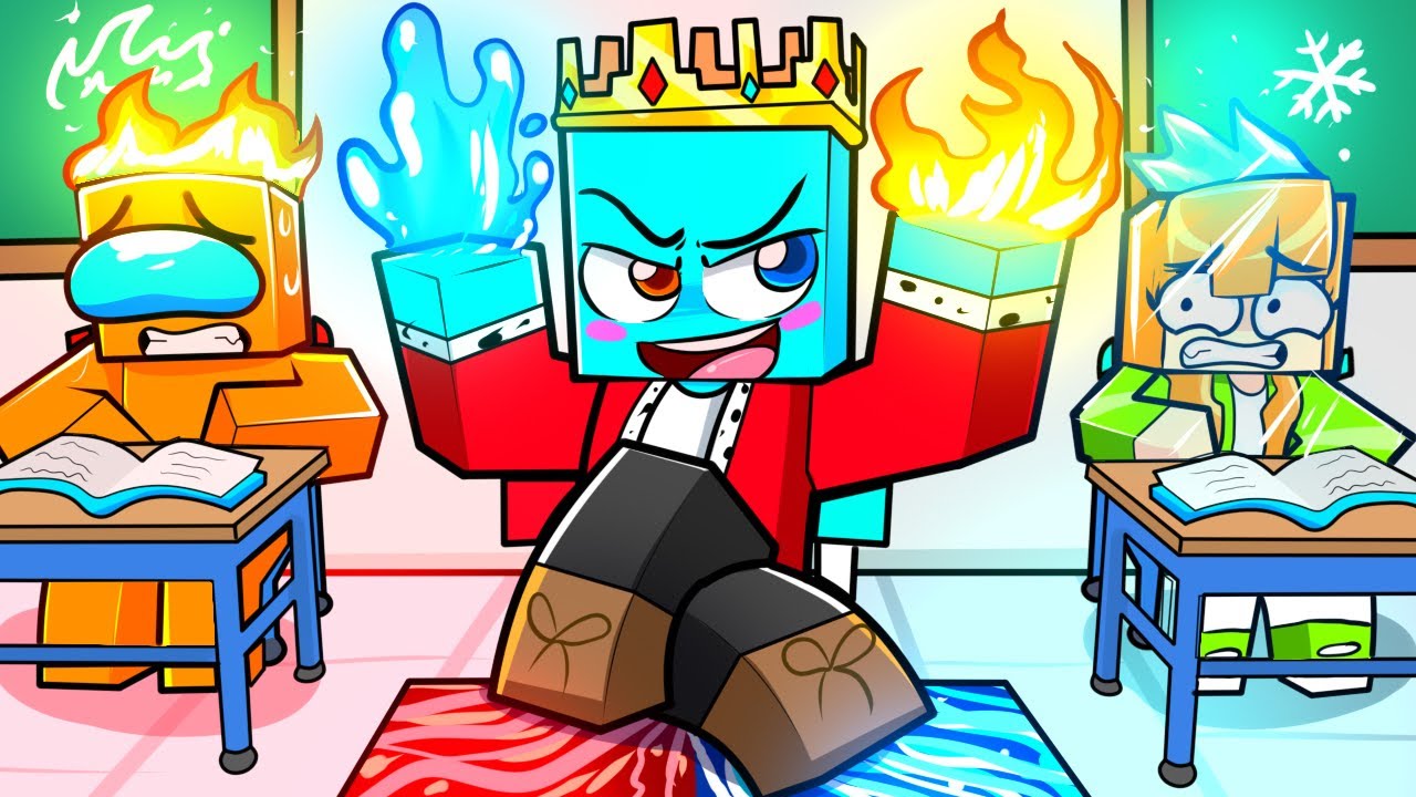Soy el REY de la Escuela ELEMENTAL en Minecraft!
