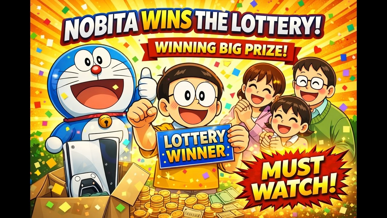 Nobita Lucky Lottery Jeet gaya! 🎉 | Ghar Mein Khushiyon Ka Surprise