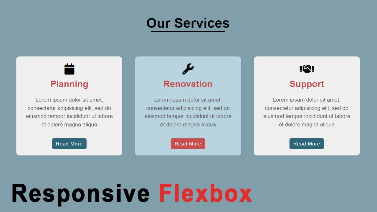 Responsive Our Services Page | Our Services Page In HTML and CSS |  HTML CSS Tutorial