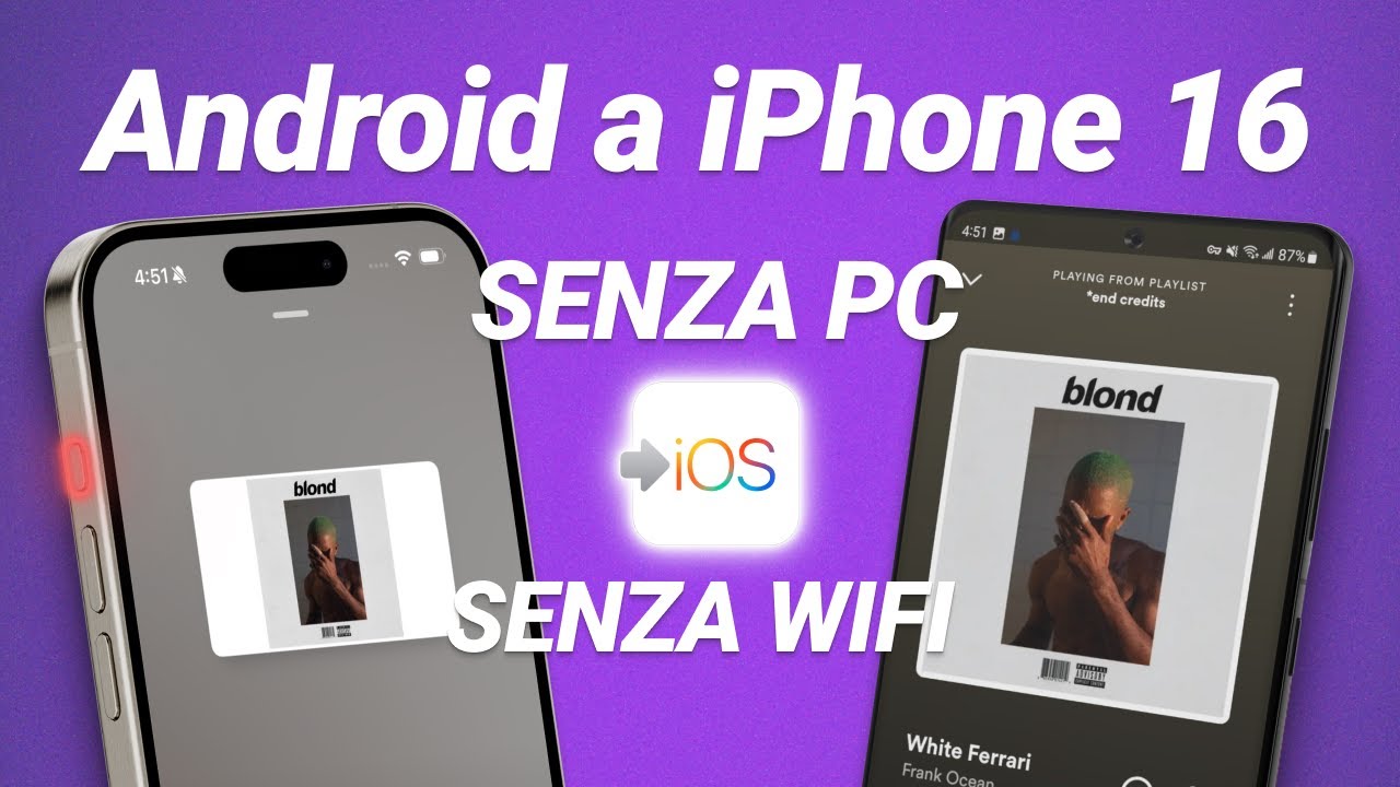 Android a iPhone 16🤳 Qual è il modo migliore per trasferire i dati? | Senza PC SENZA WIFI