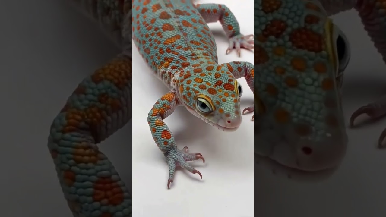 Up Close with a Tokay Gecko in 4K &ndash; Nature&rsquo;s Living Artwork! #4KGecko #TokayGecko #gecko #geckota