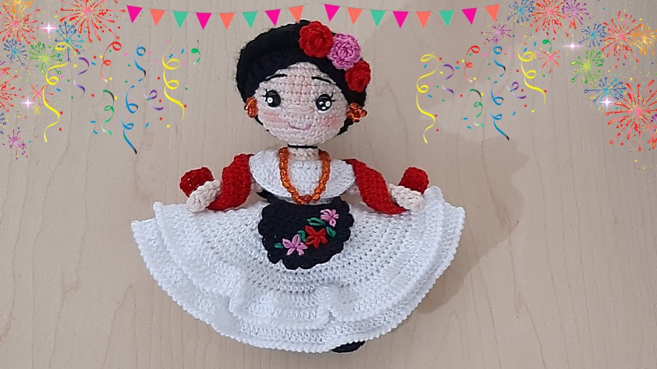 🇲🇽 TRAJE TIPICO DE VERACRUZ AMIGURUMI  /  TUTORIAL PASO A PASO  ( SEGUNDA PARTE  )🇲🇽