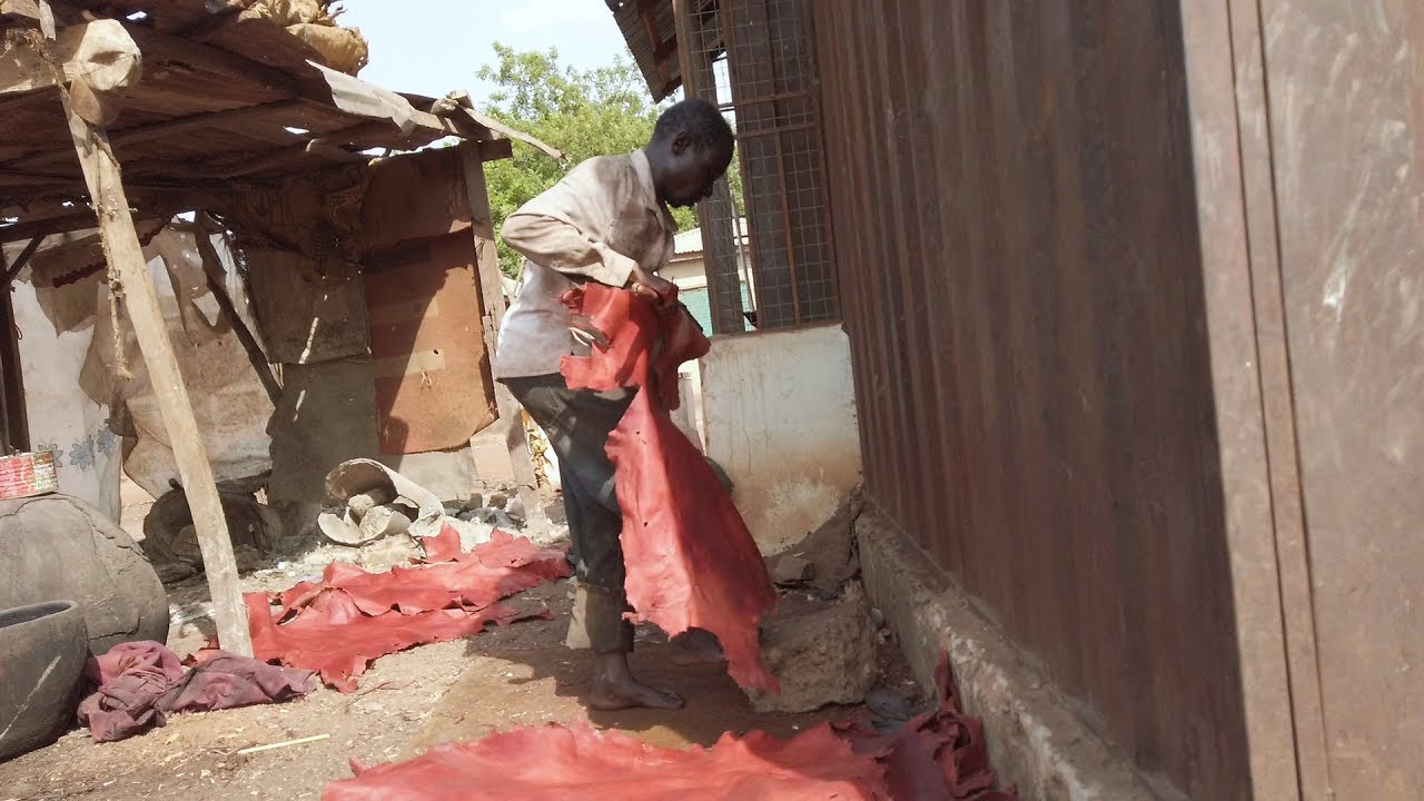 Leather Being Processed - Workshop In Tamale / Zongo, Ghana