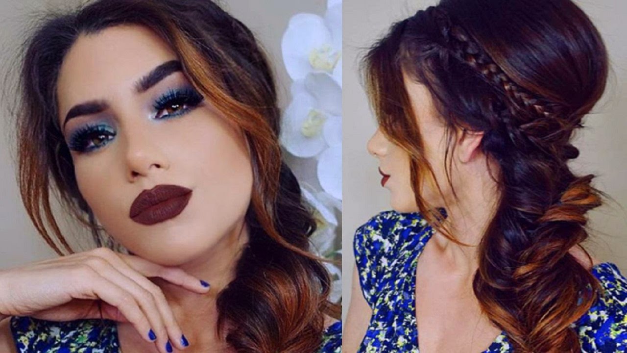 Full Coverage COLORFUL Makeup Tutorial! + Mermaid Side Braid Updo!