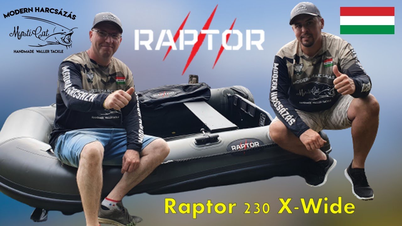 Harcsázó gumicsónak - Raptor 230 X-Wide (Mysticat Team Modern Harcsázás)