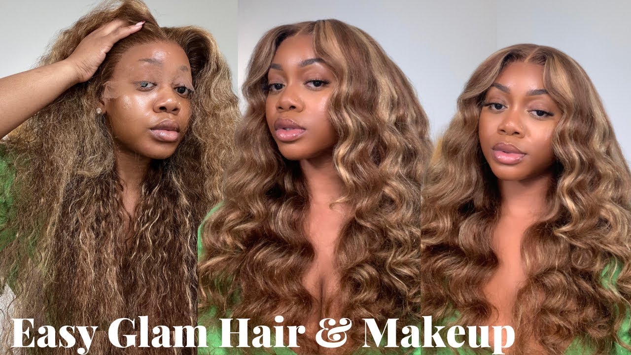 😍ITS GIVING BEYONCE! HONEY BLONDE WIG INSTALL | AFFORDABLE DRUG STORE SOFT GLAM MAKEUP | JULIA HAIR
