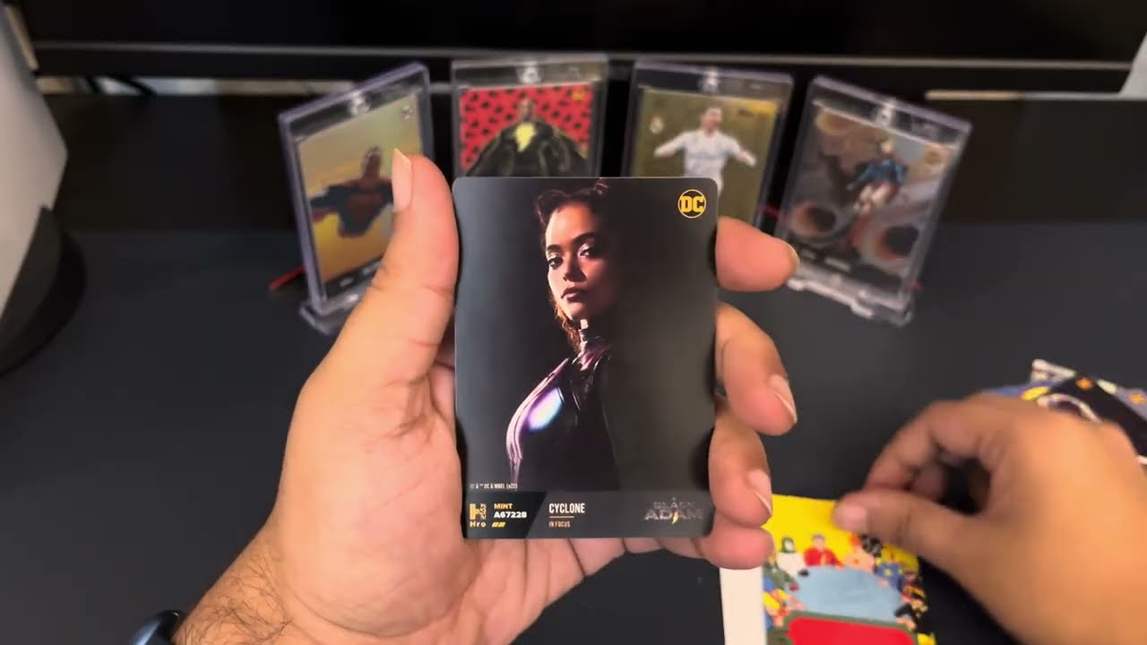 Opening Box 21 of Hro DC Chapter 2 Black Adam Hybrid NFT Trading Card 2 Pack Premium Booster box.