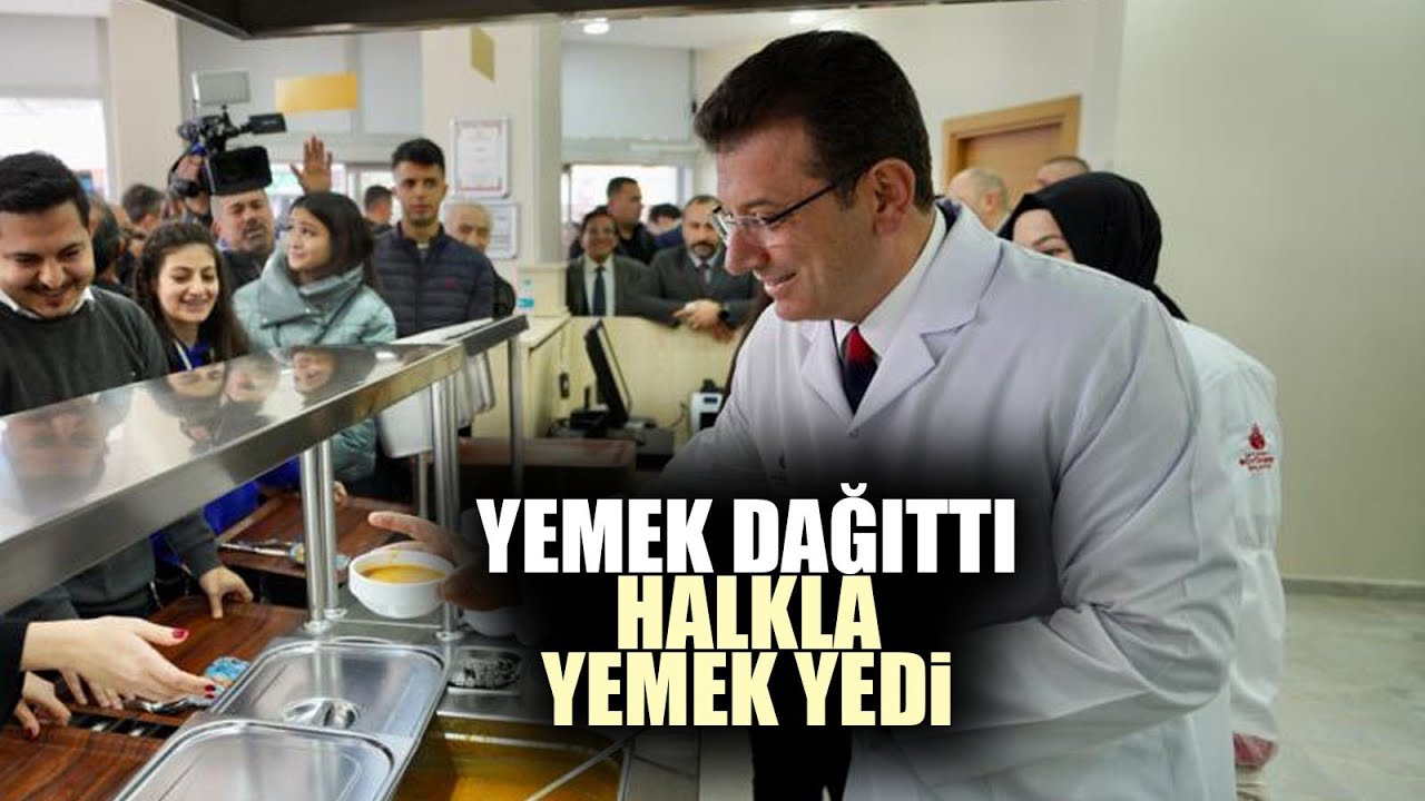 Ekrem İmamoğlu, Sultanbeyli'nde Kent Lokantası açtı! Yemek dağıttı, halkla yemek yedi!