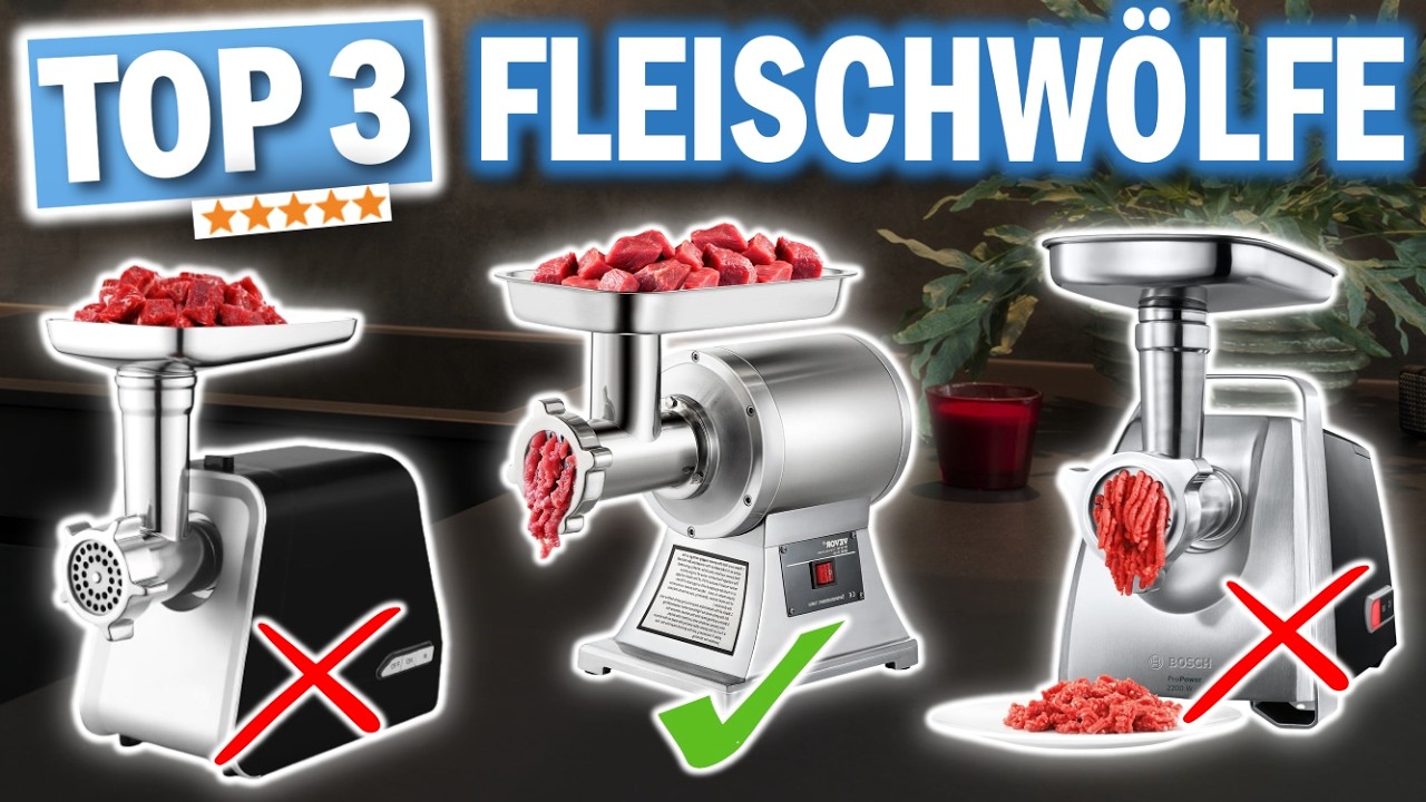 Die besten ELEKTRISCHEN FLEISCHWÖLFE 2026 | Top 3 Fleischwölfe | 3 Preisklassen