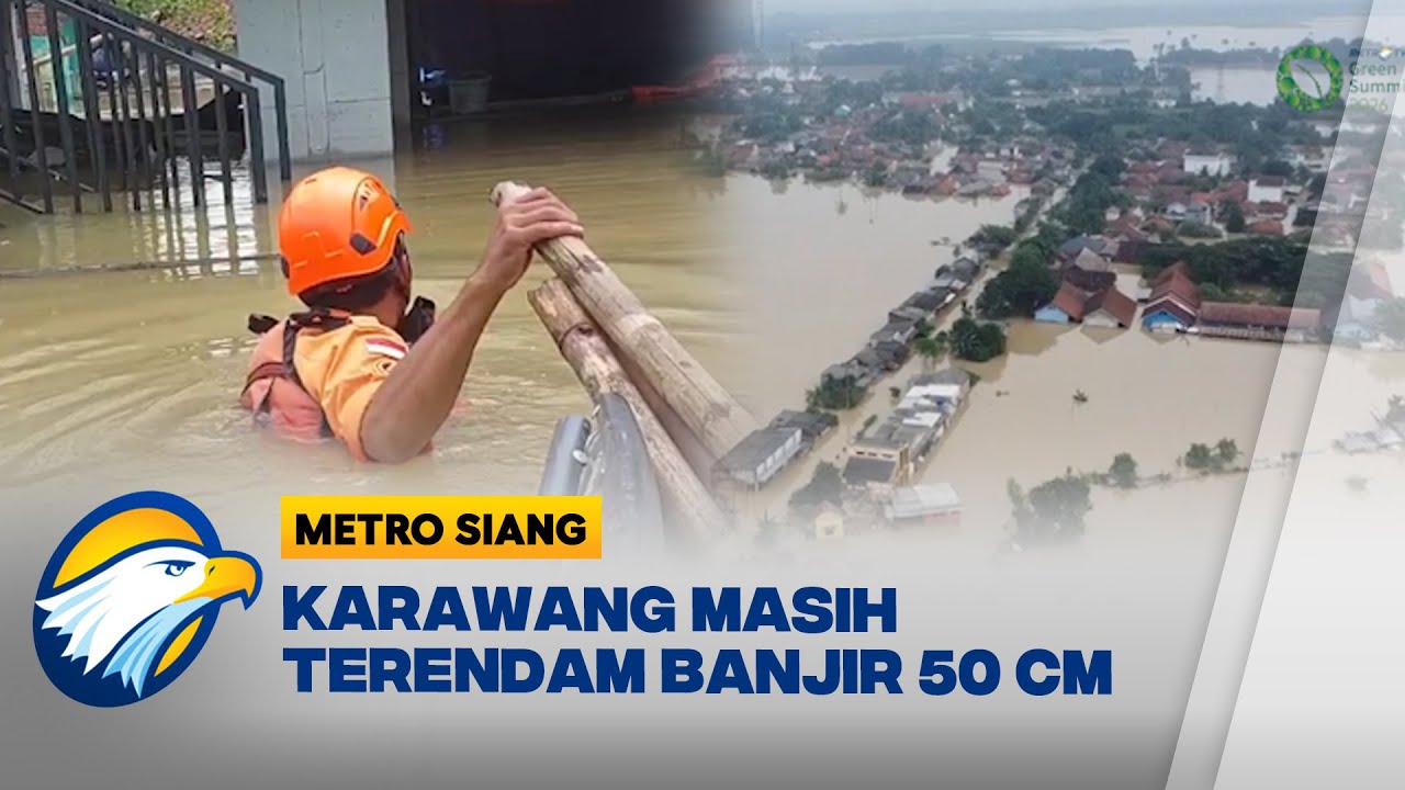Update Karawang: Banjir 50 Cm Masih Menggenang [Metro Siang]