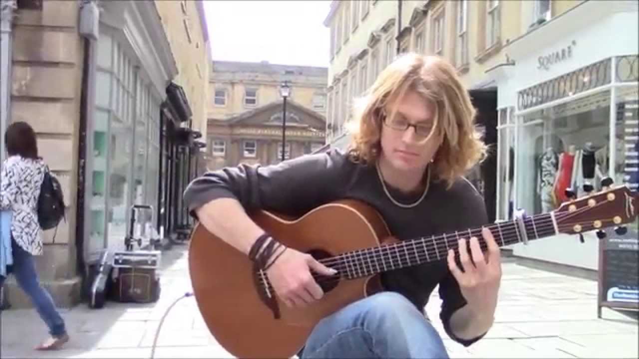 The Amazing Ben Powell on guitar Busking in Bath 24/04/2015