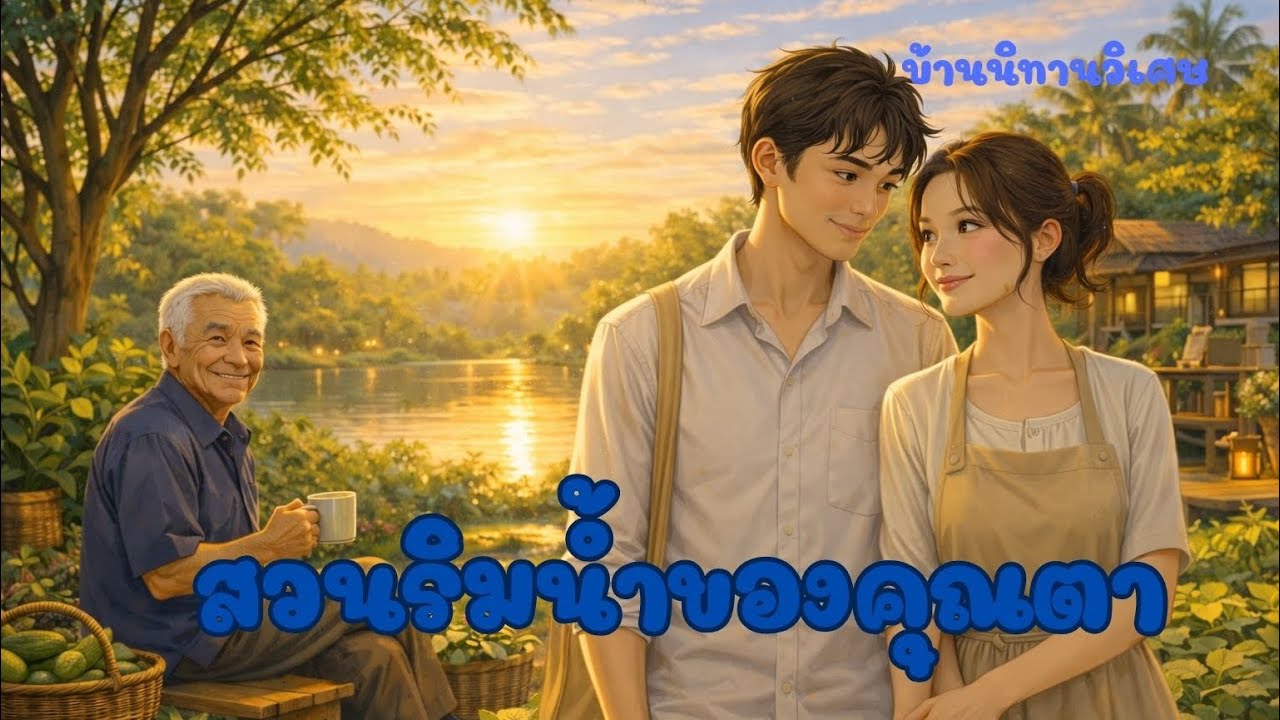 นิทาน | สวนริมน้ำของคุณตา | เรื่องราวของหลานชายที่กลับบ้านสวน แล้วพบความสุขแบบเรียบง่าย
