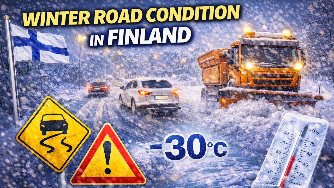 Winter Road Condition in Finland 