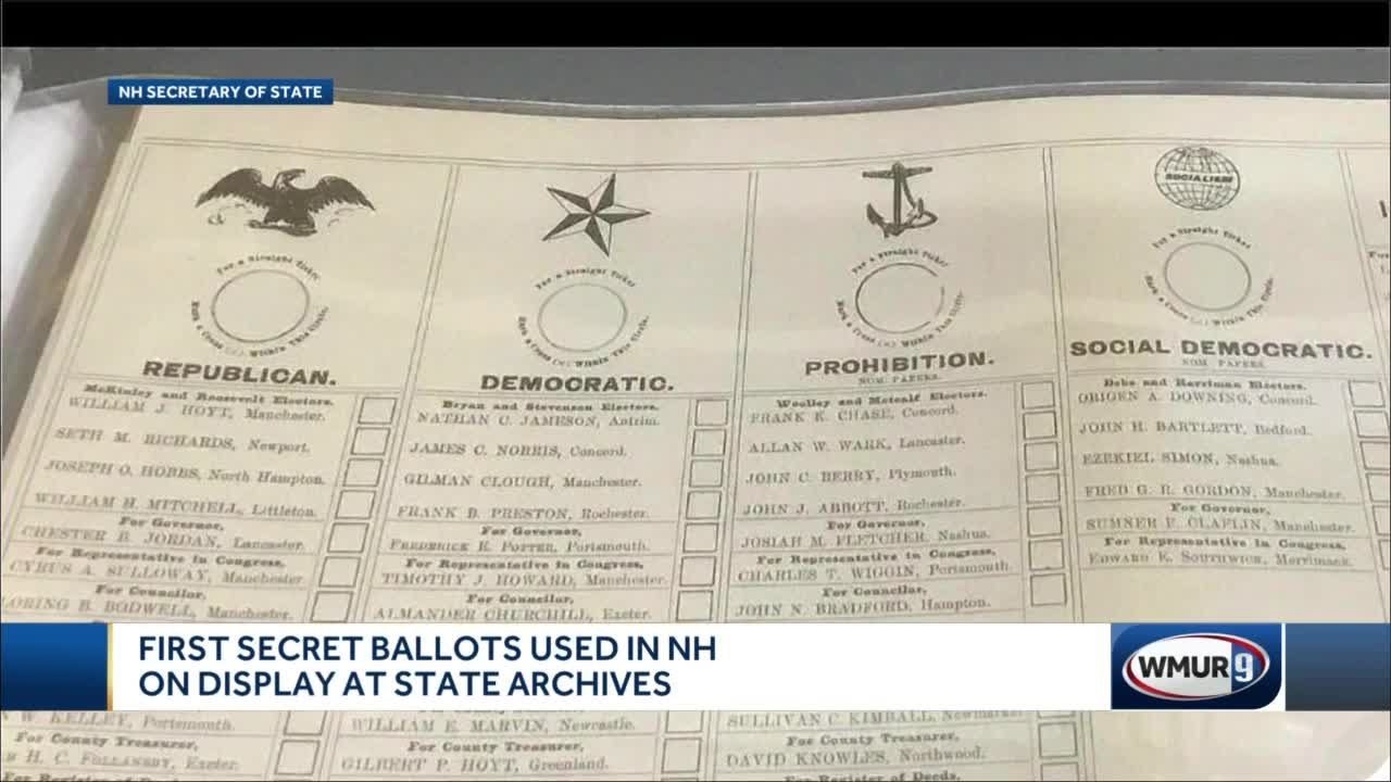 First secret ballots used in NH on display at state archives
