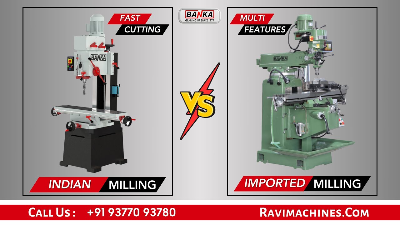VERTICAL TURRET MILLING M1TR v/s DRILLING MILLING 40MM- CALL +91 93770 93780- BANKA