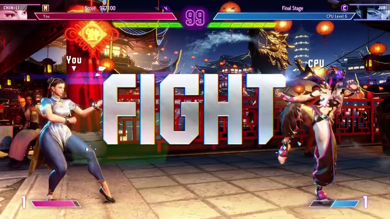 Chun-Li vs. Juri: Arcade Story - Gameplay in SF6 PS5.