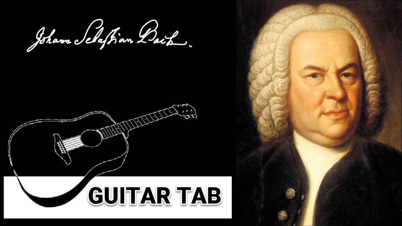Guitar TAB - J.S. Bach - BWV 995 / 2 Allemande (1685-1750) | Tutorial Sheet Lesson #iMn