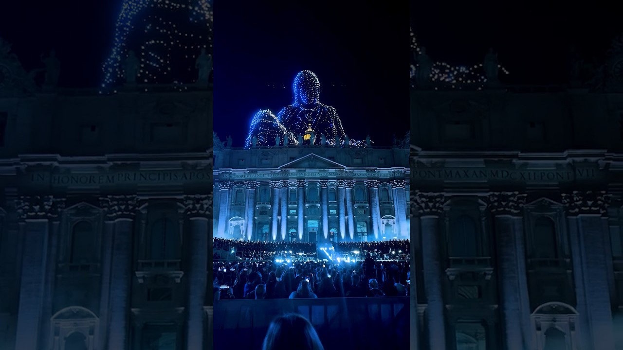 Unbelievable Drone Show Over the Vatican 😱✨