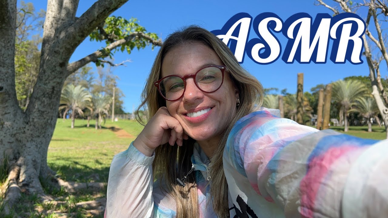ASMR - Sons da natureza ao ar livre! ( folhas secas, árvores e pedras)