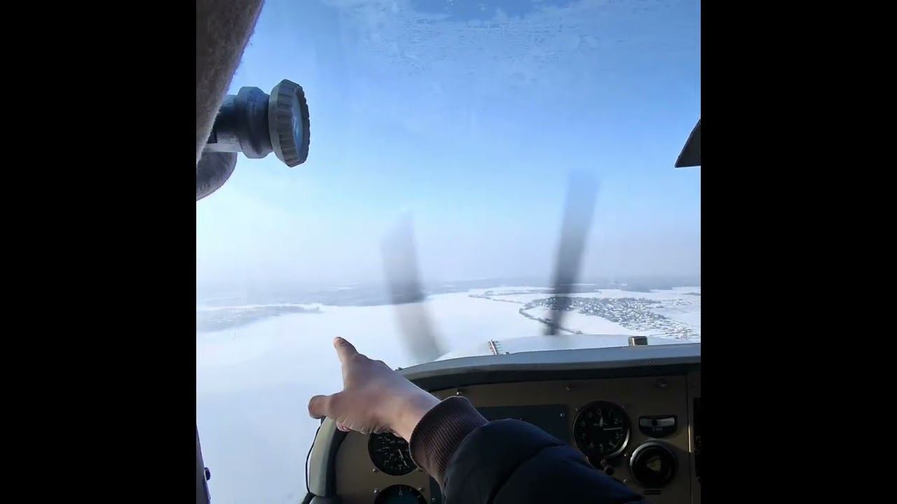 Зимний полет на Cessna 172