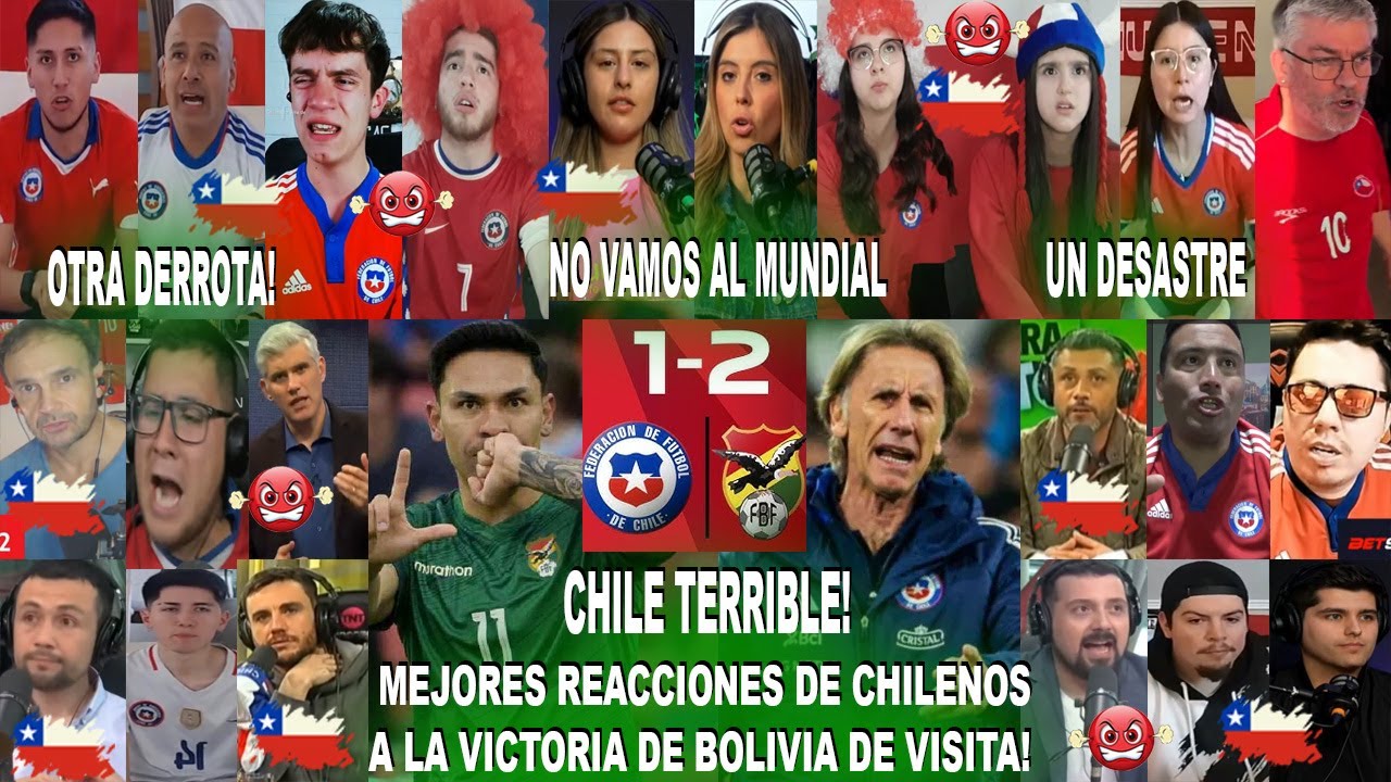 MEJORES REACCIONES DE CHILENOS AL CHILE 1-2 BOLIVIA -DERROTA EN CASA, SE ACABA EL SUEÑO DEL MUNDIAL?