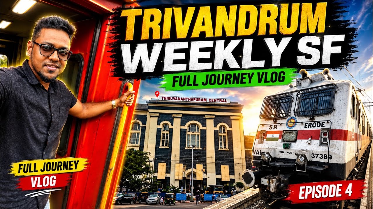 TVC MAS TRIVANDRUM WEEKLY SF EXPRESS | FULL JOURNEY VLOG | INDIAN RAILWAYS