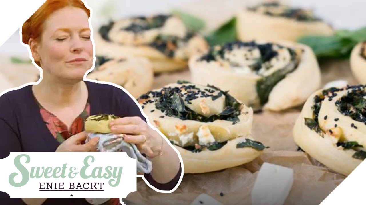 Herzhafter Lieblings-Snack: Spinat-Feta-Schnecken | Sweet & Easy - Enie backt | sixx