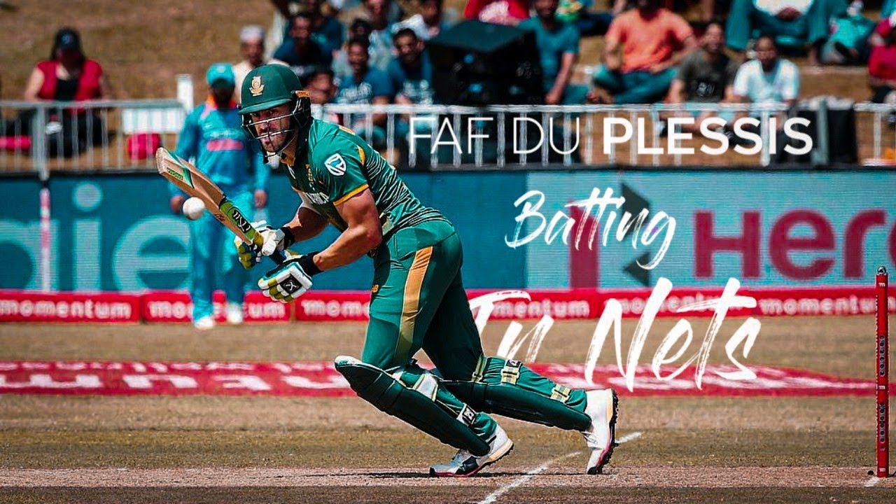 Faf Du Plessis Batting Practice In Nets (HD) | Sport Blaster