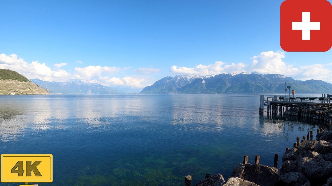 Cully in Switzerland | Spring【4K】Canton de Vaud, Suisse