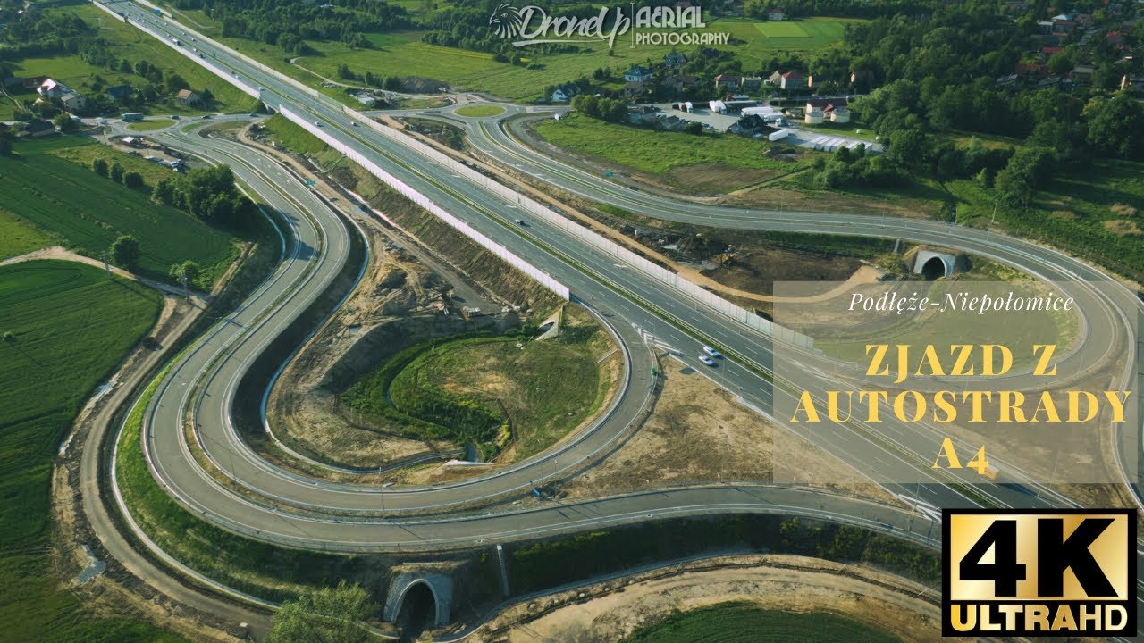 Zjazd z Autostrady Podłęże-Niepołomice
