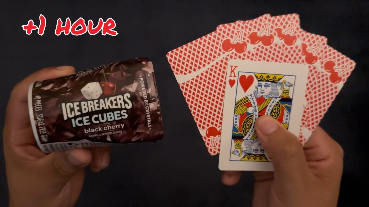 ICEBREAKERS Black Cherry Gum ~ Gum Chewing 'n' Solitaire