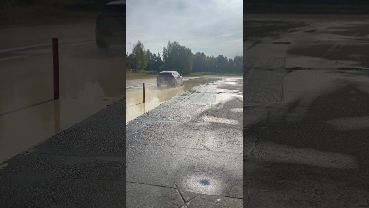 Slippery tire testing. Choose the correct tires for every season.  #tires #slippery #cars
