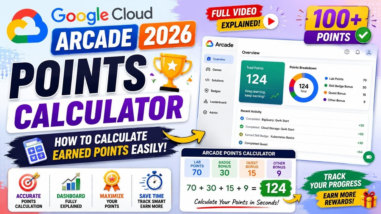 Google Cloud Arcade 2026 Points Calculator 🔥 How To Calculate Earned Points Easily! #goodies #google