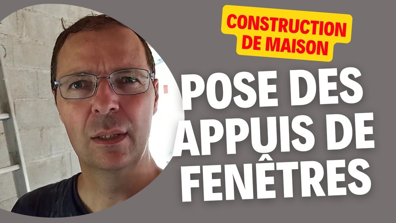 Construction de Maison : Pose des Appuis de Fenêtre Préfabriqués